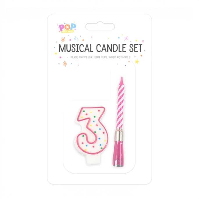 Wholesale Musical candle holder 0-9 Pink & Blue | Wholesale Direct