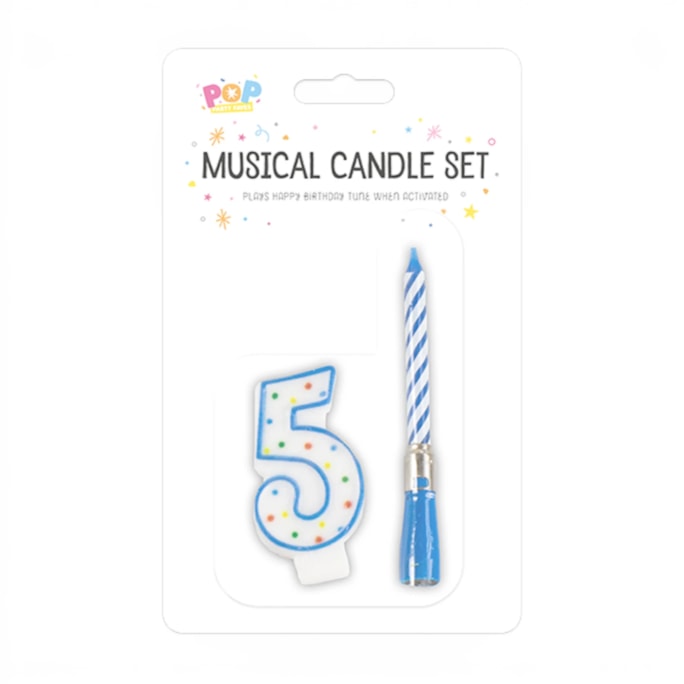 Wholesale Musical candle holder 0-9 Pink & Blue | Wholesale Direct