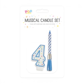 Wholesale Musical candle holder 0-9 Pink & Blue | Wholesale Direct