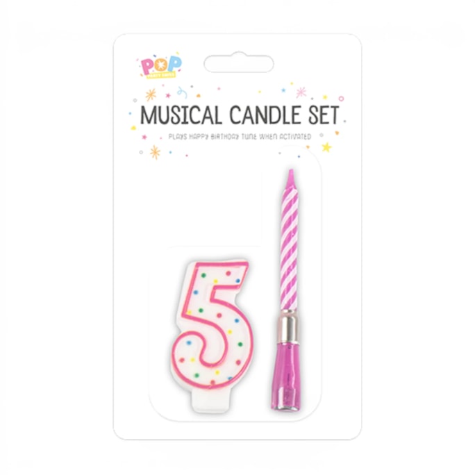 Wholesale Musical candle holder 0-9 Pink & Blue | Wholesale Direct