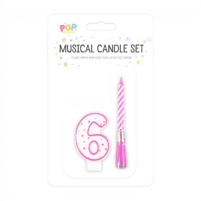 Wholesale Musical candle holder 0-9 Pink & Blue | Wholesale Direct