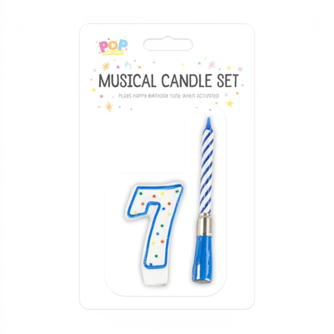 Wholesale Musical candle holder 0-9 Pink & Blue | Wholesale Direct