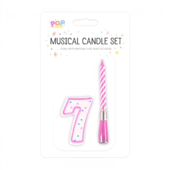 Wholesale Musical candle holder 0-9 Pink & Blue | Wholesale Direct