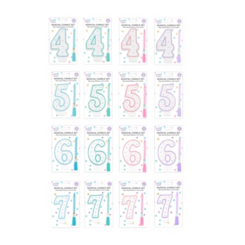 Wholesale Pastel Musical Birthday Candle Set | Wholesale Direct
