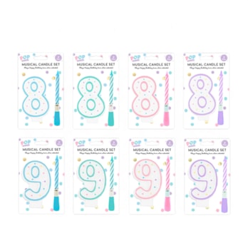 Wholesale Pastel Musical Birthday Candle Set | Wholesale Direct