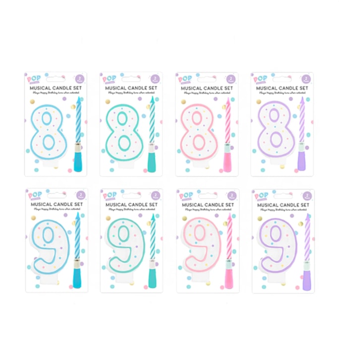 Wholesale Pastel Musical Birthday Candle Set | Wholesale Direct
