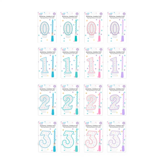 Wholesale Pastel Musical Birthday Candle Set | Wholesale Direct