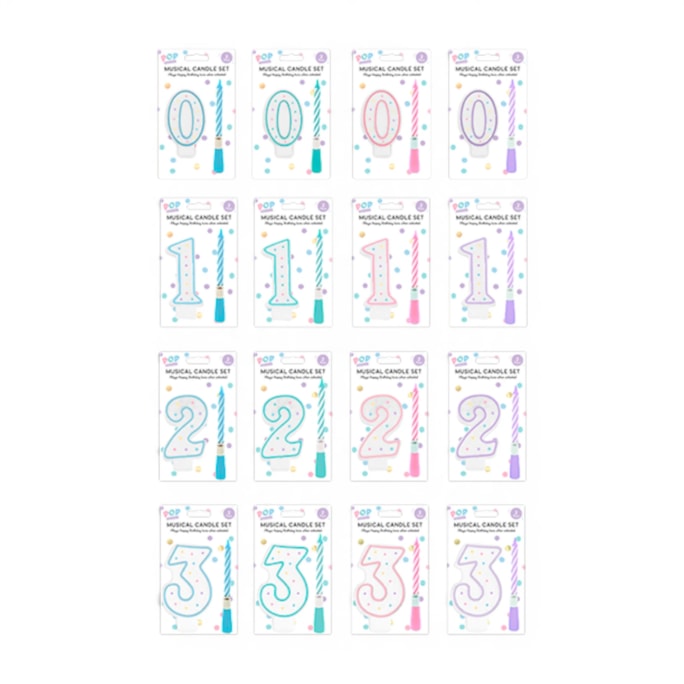 Wholesale Pastel Musical Birthday Candle Set | Wholesale Direct