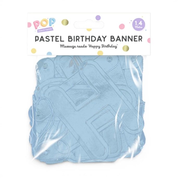 Wholesale Pastel Happy Birthday Banner 1.4M | Wholesale Direct