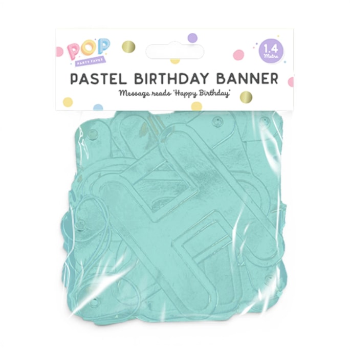 Wholesale Pastel Happy Birthday Banner 1.4M | Wholesale Direct