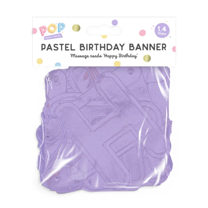 Wholesale Pastel Happy Birthday Banner 1.4M | Wholesale Direct