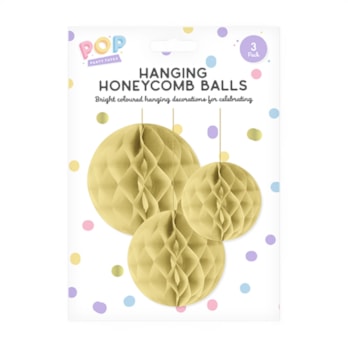 Wholesale Pastel Honeycomb Hanging Decoration 3pk | Wholesale Direct