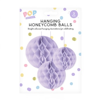 Wholesale Pastel Honeycomb Hanging Decoration 3pk | Wholesale Direct