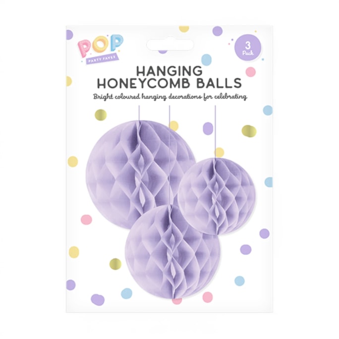 Wholesale Pastel Honeycomb Hanging Decoration 3pk | Wholesale Direct
