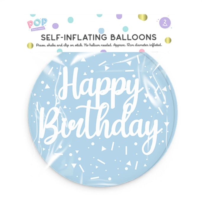 Wholesale Pastel Self Inflating Balloon 2pk | Wholesale Direct