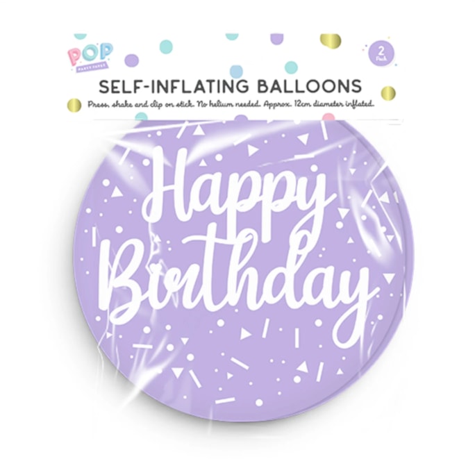 Wholesale Pastel Self Inflating Balloon 2pk | Wholesale Direct