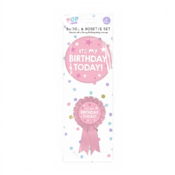 Wholesale Pastel Birthday Party Badge Set 2pcs | Wholesale Direct