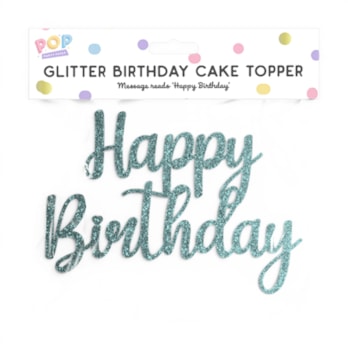 Wholesale Pastel Glitter Happy Birthday Cake Topper | Wholesale Direct