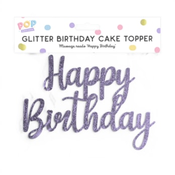 Wholesale Pastel Glitter Happy Birthday Cake Topper | Wholesale Direct