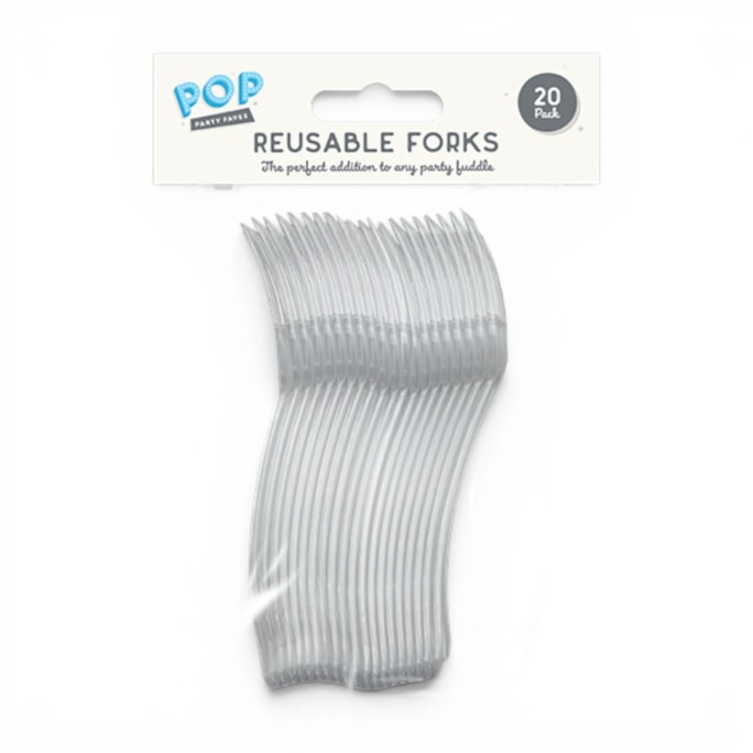 Wholesale Reusable Plastic Forks 20pk | Wholesale Direct