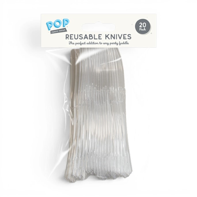 Wholesale Reusable Plastic Knives 20pk | Wholesale Direct