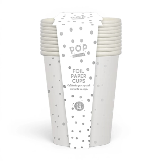 Wholesale Metallic Foil Print Paper Cups 10pk | Wholesale Direct Wholesale Metallic Foil Print Paper Cups 10pk | Wholesale Direct