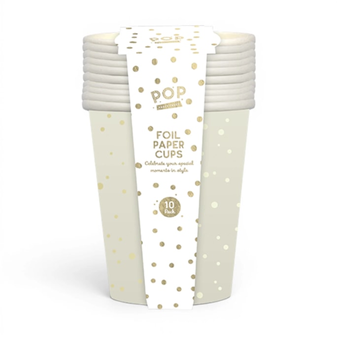 Wholesale Metallic Foil Print Paper Cups 10pk | Wholesale Direct Wholesale Metallic Foil Print Paper Cups 10pk | Wholesale Direct