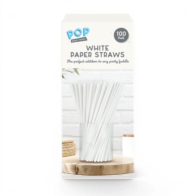 Wholesale White Paper Straws 100pk | Wholesale Direct Wholesale White Paper Straws 100pk | Wholesale Direct