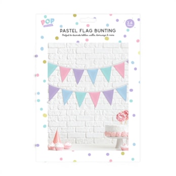 Wholesale Pastel Multicolour Flag Bunting 3.6M | Wholesale Direct