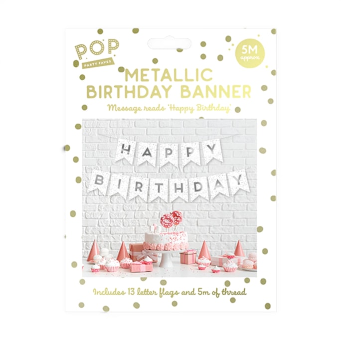 Wholesale Metallic Foiled Card Happy Birthday Banner 5M | Wholesale Direct Wholesale Metallic Foiled Card Happy Birthday Banner 5M | Wholesale Direct