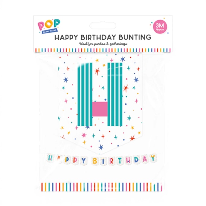 Wholesale Happy Birthday Bunting 3M | Wholesale Direct