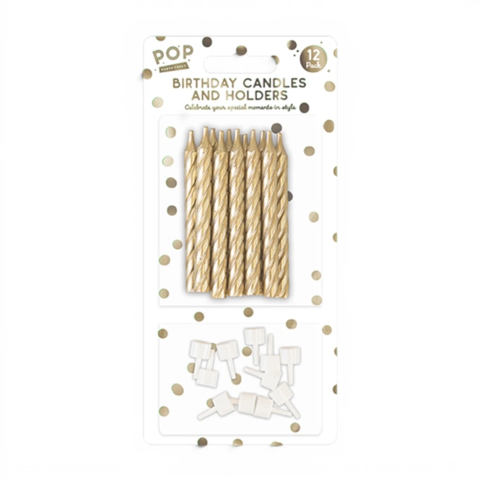 Wholesale Metallic Candles Set 12pk | Wholesale Direct