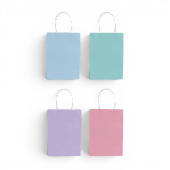 Wholesale Pastel Multicolour Paper Treat Bags 10pk | Wholesale Direct