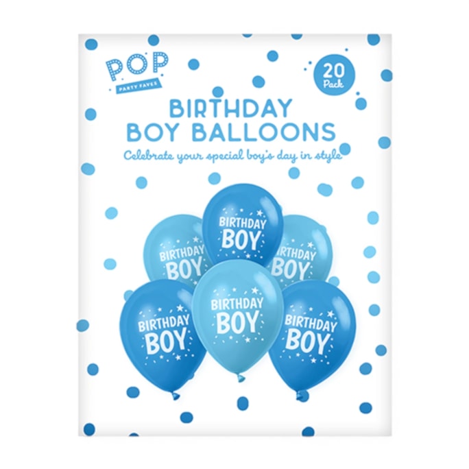 Wholesale Birthday Boy Balloons 20pk | Wholesale Direct