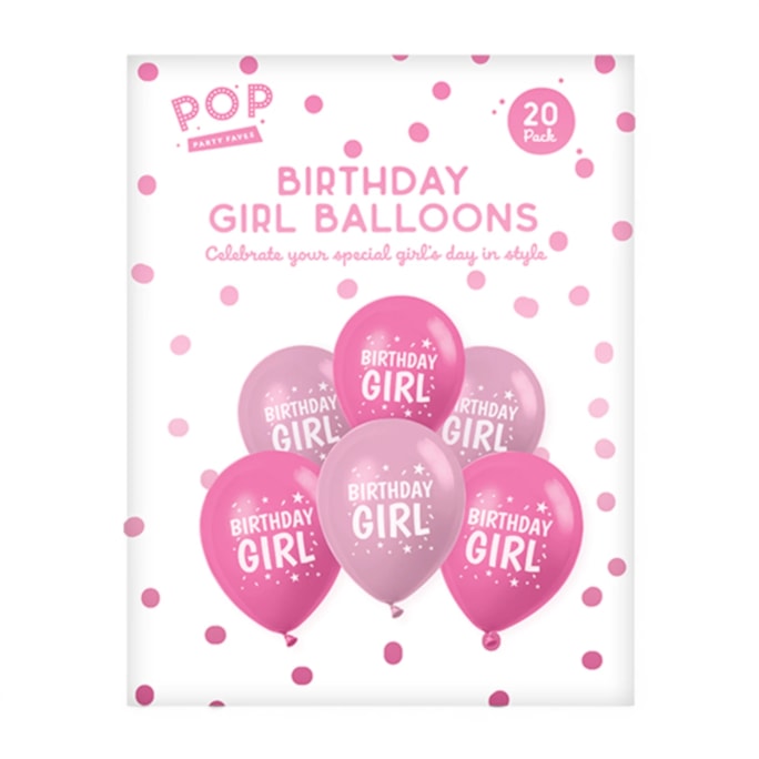 Wholesale Birthday Girl Balloons 20pk | Wholesale Direct Wholesale Birthday Girl Balloons 20pk | Wholesale Direct
