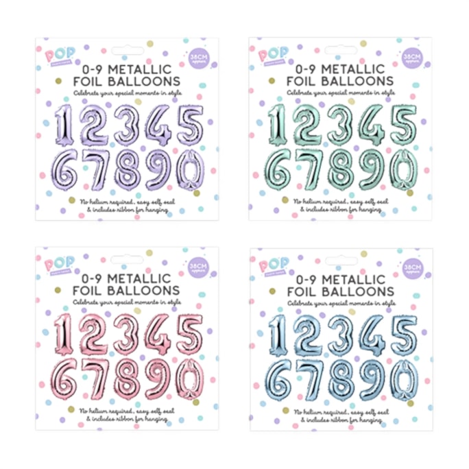 Wholesale 0-9 Pastel Foil Balloons | Wholesale Direct