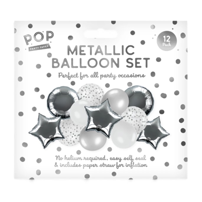 Wholesale Metallic Balloon Set 12pk | Wholesale Direct