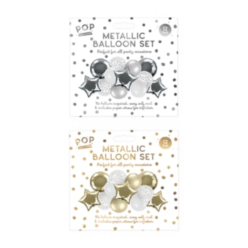 Wholesale Metallic Balloon Set 12pk | Wholesale Direct