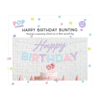 Wholesale Pastel Happy Birthday Bunting | Wholesale Direct