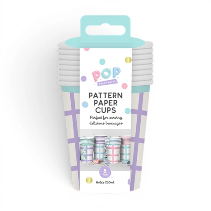 Wholesale Patterned Paper Cups 8pk | Wholesale Direct Wholesale Patterned Paper Cups 8pk | Wholesale Direct