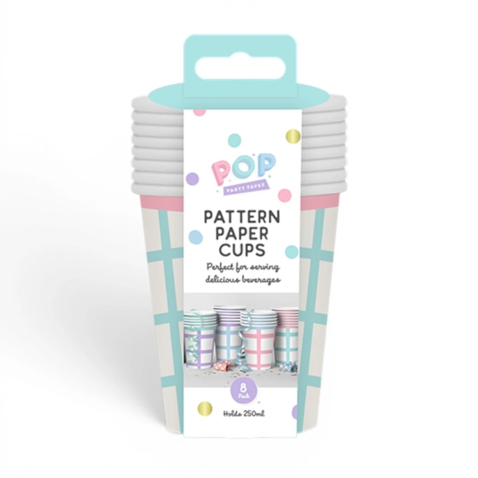 Wholesale Patterned Paper Cups 8pk | Wholesale Direct Wholesale Patterned Paper Cups 8pk | Wholesale Direct