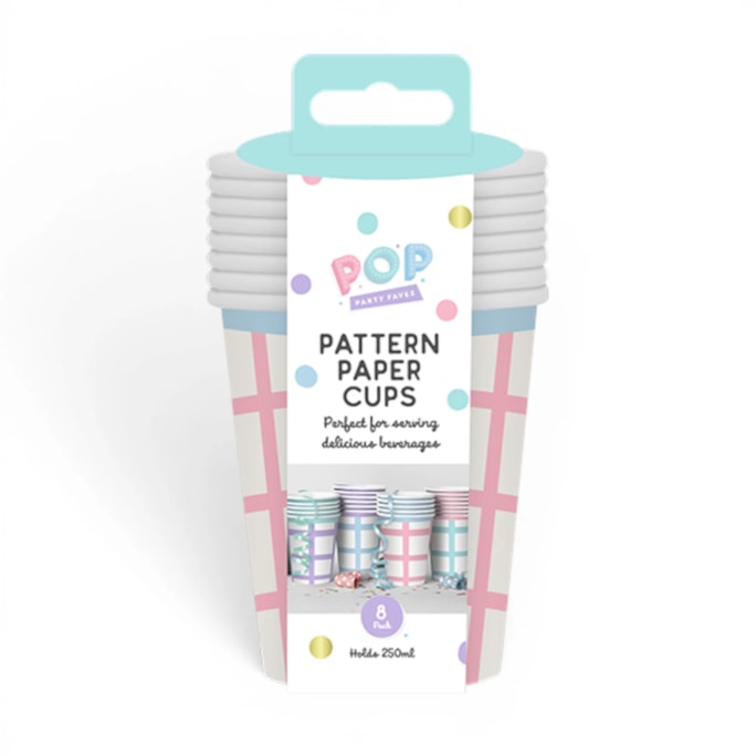 Wholesale Patterned Paper Cups 8pk | Wholesale Direct