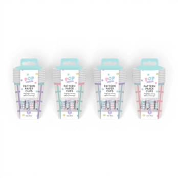 Wholesale Patterned Paper Cups 8pk | Wholesale Direct