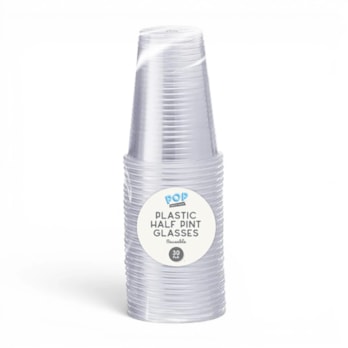 Wholesale Reusable Plastic Half Pint Glasses 30pk | Wholesale Direct