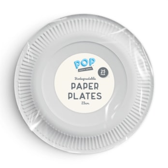 Wholesale White paper plates 23cm 25pk CDU | Wholesale Direct