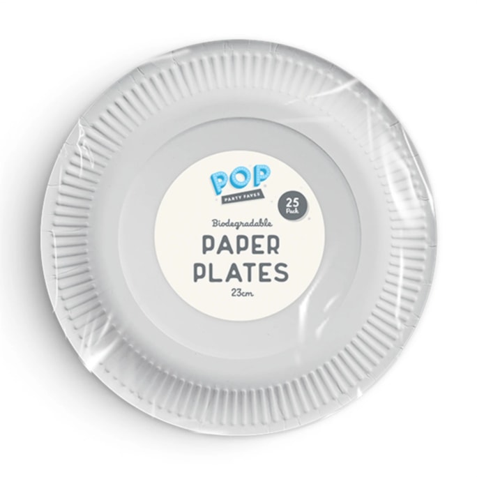 Wholesale White paper plates 23cm 25pk CDU | Wholesale Direct