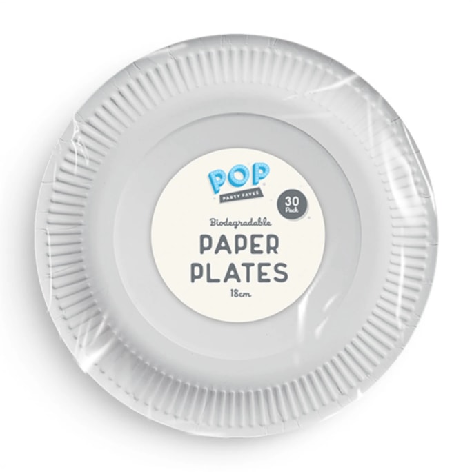 Wholesale White paper plates 18cm 30pk CDU | Wholesale Direct
