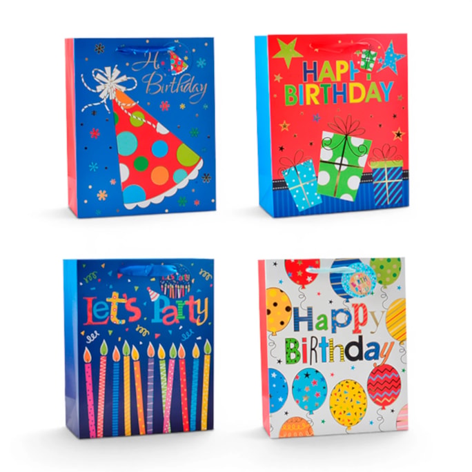 Wholesale Childrens Foiled Large Gift Bag 30x42x12cm | Wholesale Direct