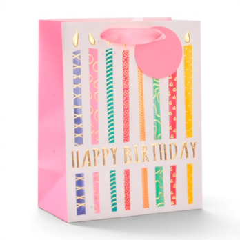 Wholesale Girls Foiled Embossed Happy Birthday Medium Gift Bag 26x32x12cm | Wholesale Direct Wholesale Girls Foiled Embossed Happy Birthday Medium Gift Bag 26x32x12cm | Wholesale Direct