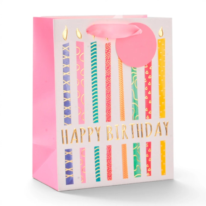 Wholesale Girls Foiled Embossed Happy Birthday Large Gift Bag 30x42x12cm | Wholesale Direct Wholesale Girls Foiled Embossed Happy Birthday Large Gift Bag 30x42x12cm | Wholesale Direct